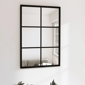 Καθρέφτης Τοίχου Μαύρος 60 x 40 εκ. Μεταλλικός