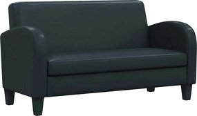 vidaXL Καναπές Διθέσιος Μαύρος από Συνθετικό Δέρμα