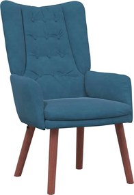 vidaXL Πολυθρόνα Μπλε 63 x 67 x 94 εκ. Βελούδο