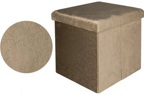 Πουφ ταρταρούγα/ύφασμα 38x38x37.5cm
