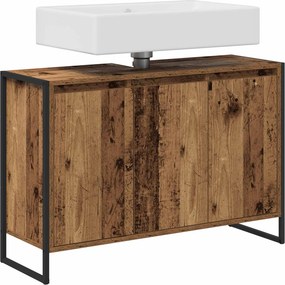vidaXL Ντουλάπι Μπάνιου Παλιό Ξύλο 90 x 30 x 60 cm Επεξεργασμένο ξύλο