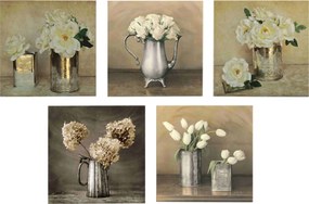 ΠΙΝΑΚΑΣ ΠΕΝΤΑΠΤΥΧΟ MDF ROMANTIC FLOWERS HM7205.02 75X0,3X15 εκ.