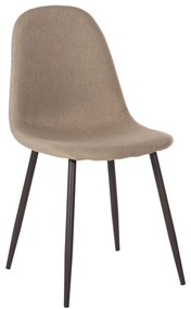 CHAIR  BEIGE FABRIC AND METAL LEGS 45x52x85 cm.