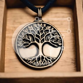 Intra Συλλεκτικό Ξύλινο Παζλ Plywood 4mm - Μενταγιόν Tree of Life σε ανοιχτό ξύλινο κουτί Σε Ξύλινο Κουτί - Διαστάσεις: 10x10 cm – 25 κομμάτια