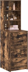 vidaXL Highboard Καπνιστή δρυς 40 x 41 x 135 εκ. Επεξεργασμένο ξύλο