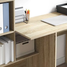 vidaXL Γραφείο Δρύς Sonoma 131,5 x 50 x 106,5 εκ. Επεξεργασμένο ξύλο