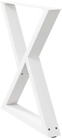 vidaXL Πόδια Τραπεζαρίας 2 τεμ. Λευκά 70x(72-73,3) εκ. Ατσάλι