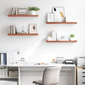 vidaXL Ράφι Τοίχου 4 pcs Κόκκινο 90 x 23,5 x 4 εκ Επεξεργασμένο ξύλο