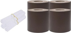 vidaXL Περιφράξεις Προστατευτικές 4 τεμ. Καφέ 35 x 0,19 μ. από PVC