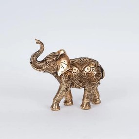 Διακοσμητικός Ελέφαντας 752-11516 19,5x7x19cm Gold Estheti Home Ceramic