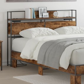 vidaXL Κεφαλάρι Αποθήκης Καπνιστή δρυς 120 cm Επεξεργασμένο ξύλο