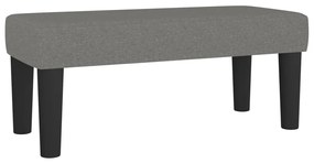 vidaXL Κρεβάτι Boxspring με Στρώμα Σκούρο Γκρι 90x190 εκ. Υφασμάτινο