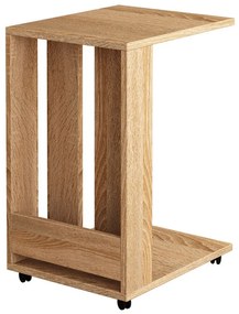 Τραπεζάκι βοηθητικό Edi Megapap χρώμα sapphire oak 37x45x60εκ.