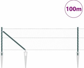 vidaXL Στύλος Περιφράξεων Πράσινο 100 x 0,6 μ (25 mm πλέγμα)