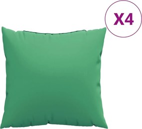 vidaXL Μαξιλάρια Καναπέ 4 τεμ. Πράσινη 60x60 εκ. Υφασμάτινα