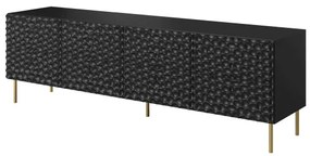 HOLE TV Stand 190 black mat/ black mat DIOMMI CAMA-HOLE-RTV-190-CZ/CZ