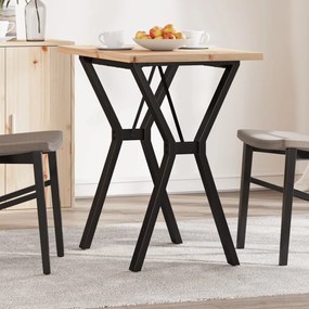 vidaXL Τραπέζι Τραπεζαρίας Πλαίσιο Y Μασίφ Πεύκο/Ατσάλι