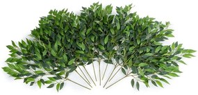 Τεχνητό Κλαδί Laurel (Σετ 10Τμχ) 20231 50x65cm Green GloboStar Πολυαιθυλένιο,Ύφασμα