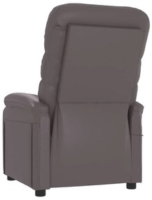 vidaXL Πολυθρόνα Μασάζ Γκρι από Συνθετικό Δέρμα