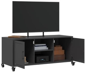 vidaXL Έπιπλο Τηλεόρασης Μαύρο 100,5x39x43,5 εκ. Ατσάλι
