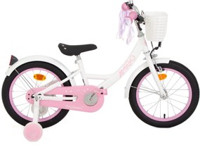 Perfect 16 Inch 23,5 cm Girls Coaster Brake WhitePinkAMIGO
