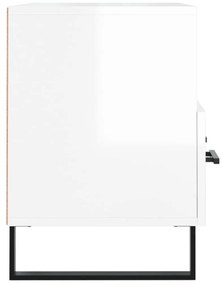 vidaXL Έπιπλο Τηλεόρασης Γυαλ. Λευκό 80x36x50 εκ. Επεξεργασμένο Ξύλο