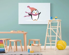 Εικόνα ενός χαριτωμένου πιγκουίνου με καπέλο - 90x60