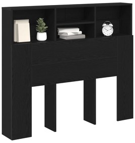 vidaXL Κρεβάτι Ντουλάπια Μαύρης Δρυς, 120x19x103.5 εκ., Επεξεργασμένο ξύλο