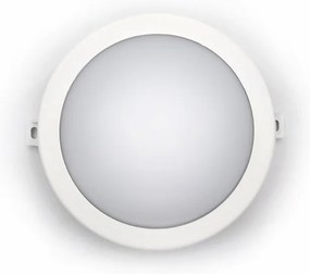 Adeleq Led Χελώνα PC Στρογγυλή Φ172mm 6W 4000K Ip64 Λευκή 21-1720610