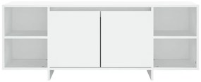 Έπιπλο Τηλεόρασης Λευκό 130 x 35 x 50 εκ. από Μοριοσανίδα - Λευκό