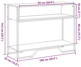 ΤΡΑΠΕΖΙ ΚΟΝΣΟΛΑ ΜΑΥΡΟ 100X35X74,5 ΕΚ. ΑΠΟ ΕΠΕΞΕΡΓ. ΞΥΛΟ 848529