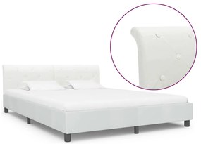 vidaXL Πλαίσιο Κρεβατιού Λευκό 180 x 200 εκ. από Συνθετικό Δέρμα