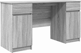 vidaXL Γραφείο Γκρι sonoma 140 x 49 x 76 εκ. Επεξεργασμένο ξύλο