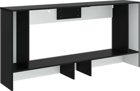 vidaXL Τραπέζι κονσόλας Ριγέ Μαύρο 155 x 29 x 74 εκ.