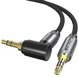 CABLETIME καλώδιο AUX Stereo 3.5mm (1/8") 90 Degree AV311, 1.8m, μαύρο