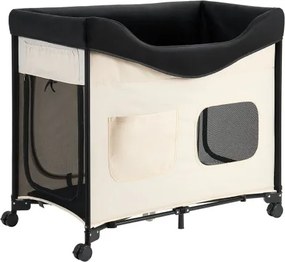 VEVOR Elevated Lounge Pet Bed Foldable Bunk Dog Bed with Wheels &amp; Side Bags L