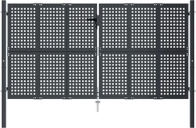 vidaXL Πόρτα Κήπου Ανθρακί 300x125 εκ. Ατσάλι