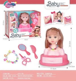 Κεφάλι κούκλας για χτένισμα &amp; styling - 672-1B - 232418