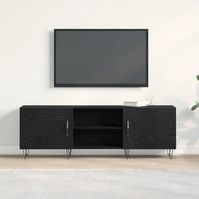 vidaXL Μονάδα τηλεόρασης Μαύρο Δρυς 150x30x50 εκ Επεξεργασμένο ξύλο