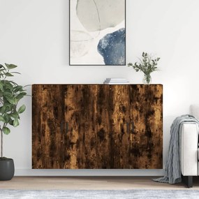 vidaXL Ντουλάπια Τοίχου 2 τεμ. Καπνιστή Δρυς 69,5 x 34 x 90 εκ.