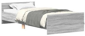 vidaXL Πλαίσιο Κρεβατιού Γκρι Sonoma 100x200 εκ. Επεξεργασμένο Ξύλο