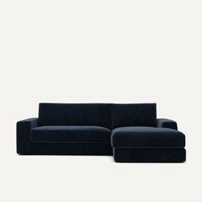 Γωνιακός καναπές από βελούδινο chenille ύφασμα, Skander