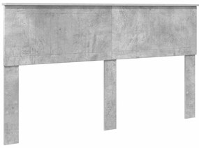 vidaXL Κεφαλάρι με κεφαλάρι Σκυρόδεμα Γκρι 160 cm Επεξεργασμένο ξύλο