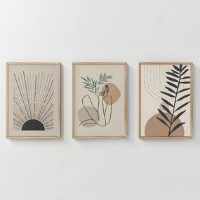 Πίνακας Gonma pakoworld τρίπτυχος με ψηφιακή εκτύπωση και πλαίσιο 33x1.5x48εκ