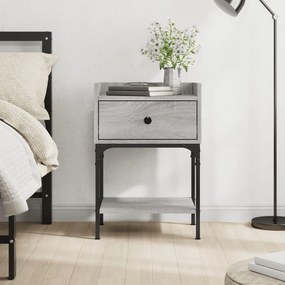 vidaXL Κομοδίνο Γκρι Sonoma 40,5x31x60 εκ. από Επεξεργασμένο Ξύλο