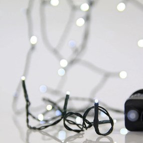 Χριστουγεννιάτικα Λαμπάκια 180 Led Σε Σειρά 11.9μ Ψυχρό Λευκό Με 8 Προγράμματα Eurolamp 600-11520