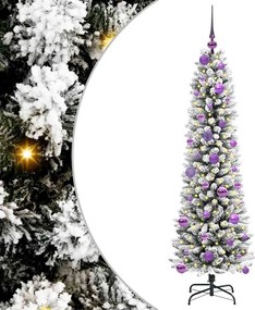 vidaXL Τεχνητό Χριστουγεννιάτικο Δέντρο με 150 LED Λευκό 150 cm