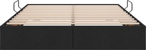 vidaXL Κρεβάτι Οθωμανικού Τύπου Μαύρο 140 x 200 cm ύφασμα