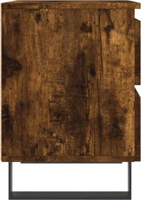 vidaXL Κομοδίνα 2 τεμ. Καπνιστή Δρυς 40 x 35 x 50 εκ. Επεξεργ. Ξύλο