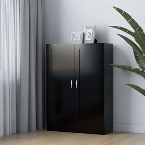 vidaXL Βιβλιοθήκη Μαύρη 82,5 x 30,5 x 115 εκ. Μοριοσανίδα